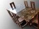  Vends table à manger en bois noble et pierres semi-précieuses