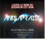 ANTSAPRAISE à TOULOUSE SAMEDI 06 OCTOBRE à 20H image 0